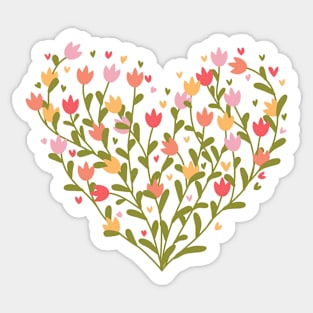 Floral Heart Sticker